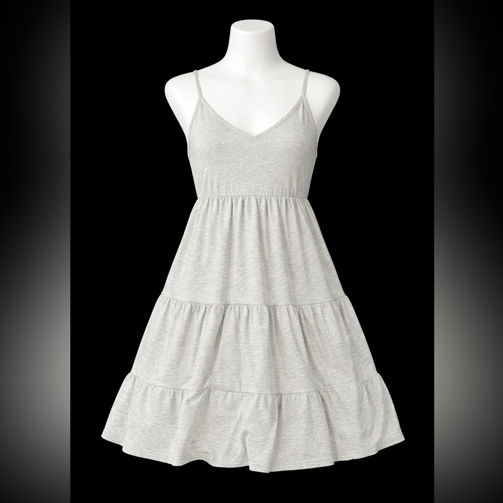 SHEIN Gray Sleeveless Sundress Dress- Womens sz s